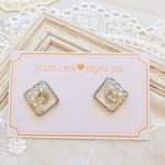 海の泡をイメージした夏っぽピアス✧︎*。