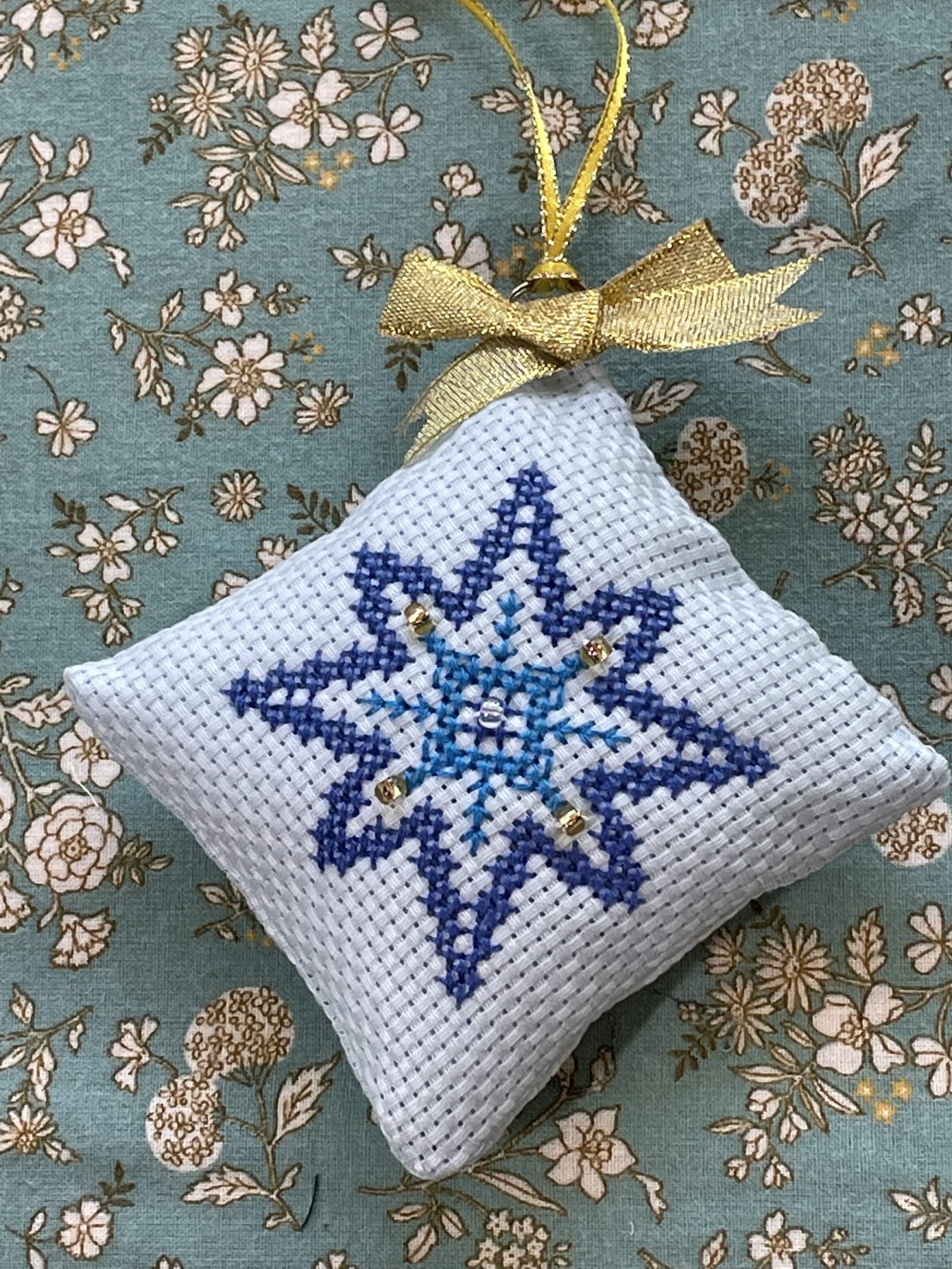 3個セット）クリスマスオーナメント 刺繍オーナメント