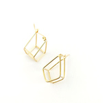 14kgfピアス[立体ダイヤ/GOLD] 