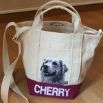 愛犬の刺繍バッグL