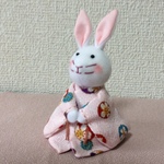   ちりめん細工:干支(うさぎ)の飾り  46