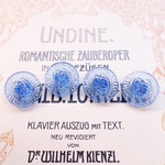 No.437 西ドイツ ヴィンテージ ガラスボタン 4個セット 18mm ハンドメイド ヨーロッパ 一点物 蚤の市 古いボタン ボタンピアス ボタンイヤリング ボタンアクセサリー 