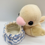 おでかけ おぱんちゅ * 縞々模様 綿 シーチング * しまぱん 文鳥 着せ替え ぬいぐるみ 用*  20221001
