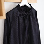 Kさま専用♡黒色＊フリルネックブラウス （11号)