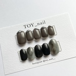 【NEW】clear gray × ニュアンスネイルチップ