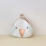 《オキナインコ　グレーうすめ》のがまぐち《小》
