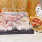うさぎ♡お正月＊和柄ケープ♡ピンク花柄