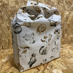 猫柄　エコバッグ（Ｌ）レジ袋タイプ／キナリ②