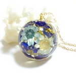 604-12 *艶* Lapis lazuli orgonite ペンダント 天然石 44cm blue #4448010