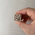 ラバースタンプ　「アリがとう（アリが10）」ダジャレはんこ　