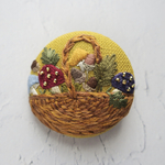 【秋の物語】刺繍 ブローチ 