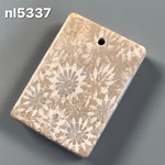 フォッシルコーラル 穴あき レクタグル 29ミリ nl5337