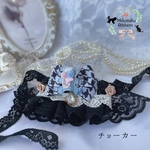 【チョーカー】フリルたっぷりくまさんチョーカー🧸𖤐⡱フリルチョーカー ペット用 猫 犬 チョーカー 撮影 イベント プレゼント 