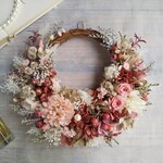 【特集掲載】Jolie botanique＜Terracotta no.2＞＊受注制作＊ハーフムーンリース＊冬＊プリザーブドフラワー＊お花＊ギフト＊結婚祝い＊新築祝い＊お誕生日祝い＊クリスマス