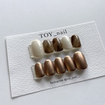 brown / bronze mirror ネイルチップ