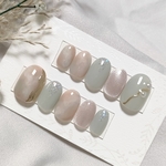 現品◇ライトブルー　ピンク　ニュアンス　マグネット　ネイルチップ