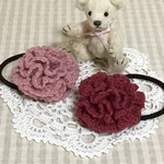 新作✨ 2色セット❇︎カーネーションみたいなモコモコフリルのヘアゴム