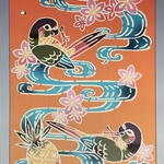 ウロコインコスムースフリースブランケット(オレンジ色)【受注生産】10/17迄受付