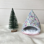 再販なし　ハムスターのあったかテント⛺小花柄