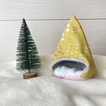 再販なし　ハムスターのあったかテント⛺北欧風　イエロー系