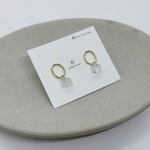 【受注制作】真鍮ピアス　水晶