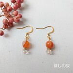 神仏のご加護☆サードオニキス水晶ピアス