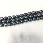 淡水真珠　8.5-9.5mm　ライス　染め　20cm連　