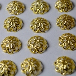 アクセサリーパーツ ビーズキャップ 丸花 ゴールド 10mm 50個[4582434314312] 