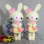 【to-ok様ご注文品☆】オシャレうさぎちゃんの編みぐるみ２個セット☆