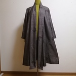 着物リメイク　コートワンピース　大島紬　M ～L 