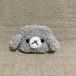 ふわふわグレーうさぎちゃんミニポーチ🐰再販