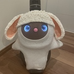 ラボット帽子　白モコモコ白ウサギ