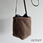 【OUTLET】¥5,500 ⇨ ¥3,800 ボア舟底ミニショルダーバッグ / ブラウン