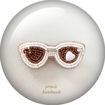 Sunglasses ビーズ刺繍ブローチ