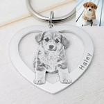 写真や名前でつくるオーダーキーホルダー♡犬や猫、ペットのお写真をイラストに♡名入れ♪名前もお入れ可能！世界に一つ♡バース記念にもおすすめ♡キーリング！ドッグ、キャット！