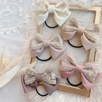 kids ribbon‪𓂃 𓈒𓏸◌‬レース刺繍リボン　キッズリボン　キッズヘアゴム