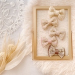 baby ribbon‪𓂃 𓈒𓏸◌‬刺繍レースリボン ベビーヘアクリップ ベビーゴム