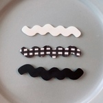 新作★ニョロニョロモノトーンヘアクリップ　3本セット★