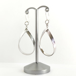 クロッシングリボン*フープ ピアス/SILVER