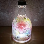 期間限定*『宝石の森〜希望のオパール〜』プリザーブドフラワーとクリスタルのメルヘンハーバリウムライト