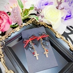 リボンと悪魔のハロウィンピアス イヤリング♡