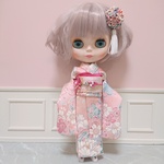 ブライス(リカちゃん)ピンクの振袖 ①