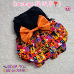 《mochape 様 専用❣️》小型犬用犬服  ハロウィン仮装🎃 かぼちゃ型バルーンワンピ オレンジリボン(サイズオーダー)