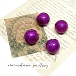 Glitter purple(4個入)vintage parts 