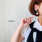 3点✤ドットがオシャレ♡♥コットンパール付き♡ピアスorイヤリング