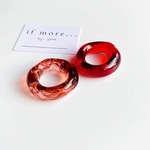 【Limited color】chubby ring / wine red・marble wine red﻿ ⌘ クリアリング 透明 リング 指輪 いびつ