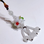 【新入荷】天然翡翠/玉髄/樹脂　ストラップ　一点物