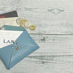 ✉L.A.Nが作ったCCB leather case ✉【牛革　 スカイブルー系】