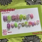 【全サイズ入りネイルチップ】=No.31=🌸🍀💜