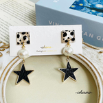 (限定2点)レザー調のスター★がオシャレ♪♪大人カジュアルピアス/イヤリング